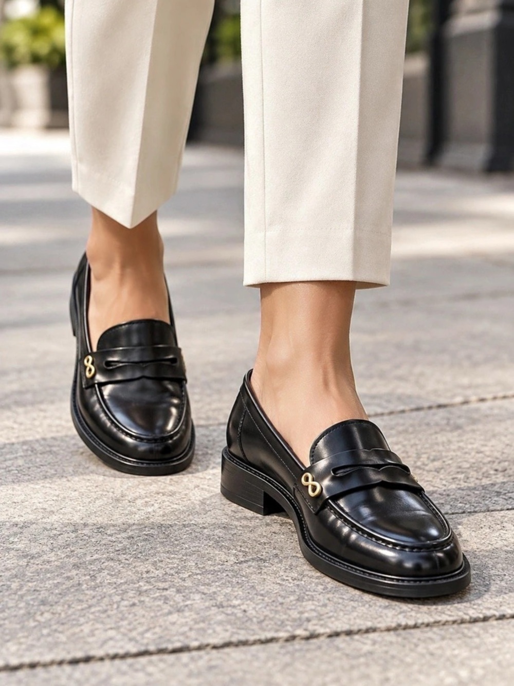 Sam Edelman Black Leather Loafers US 10